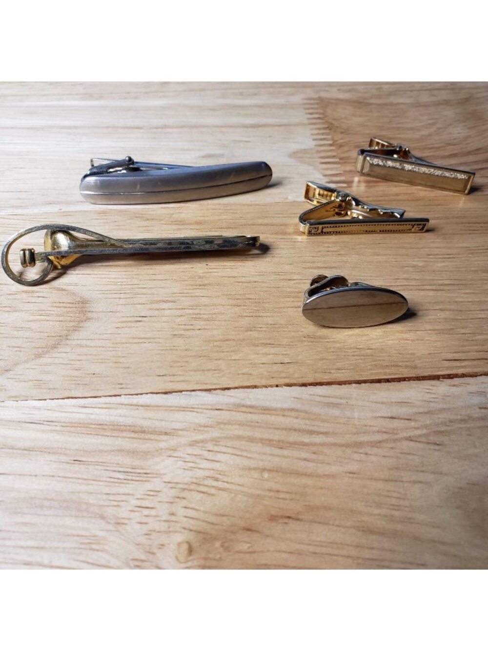 Vintage Tie Bar Lot Swank Anson Gold Silver Tone Tie Clips Mens Accessories